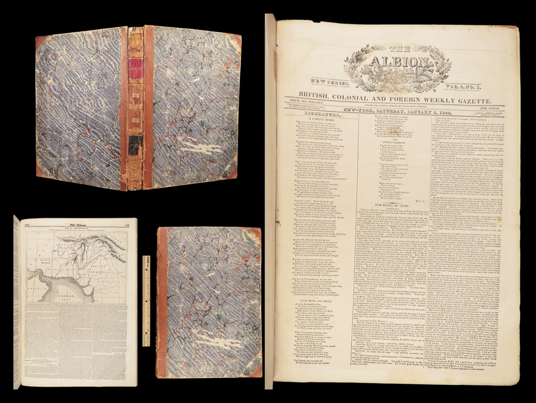 1844 The Albion 1st ed | Native American Ticket Elections, Chuzzlewit by Dickens (1 of 10)