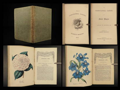 1853 FLOWERS Floricultural Cabinet Florist Magazine Color Botany Botanical ART: 1853 FLOWERS Floricultural Cabinet Florist Magazine Color Botany Botanical ART The “Floricultural Cabinet, and Florists' Magazine” was a mid-19th-century periodical published to showcase