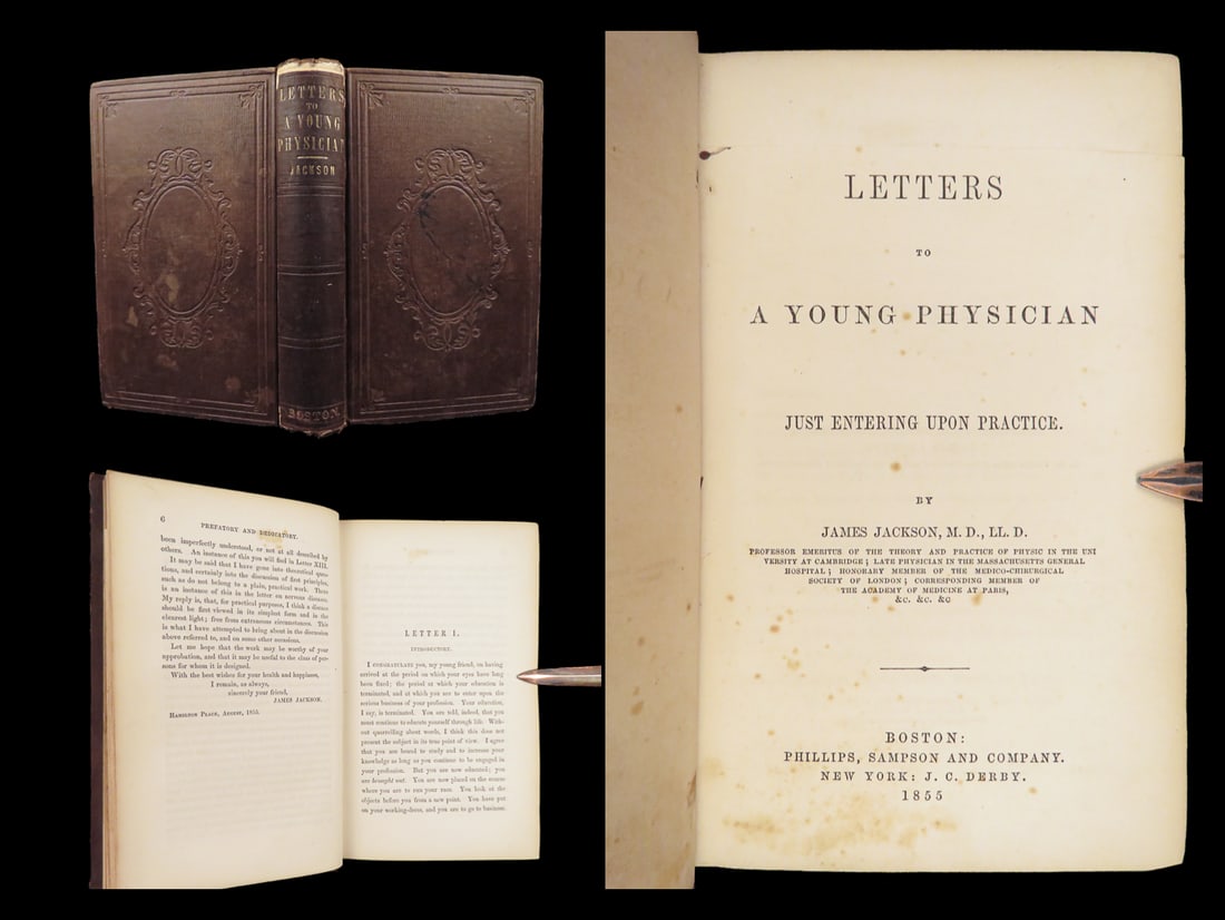 1855 Medicine 1st ed Letters to Young Physician | Fevers & Headaches Treatment (1 of 10)