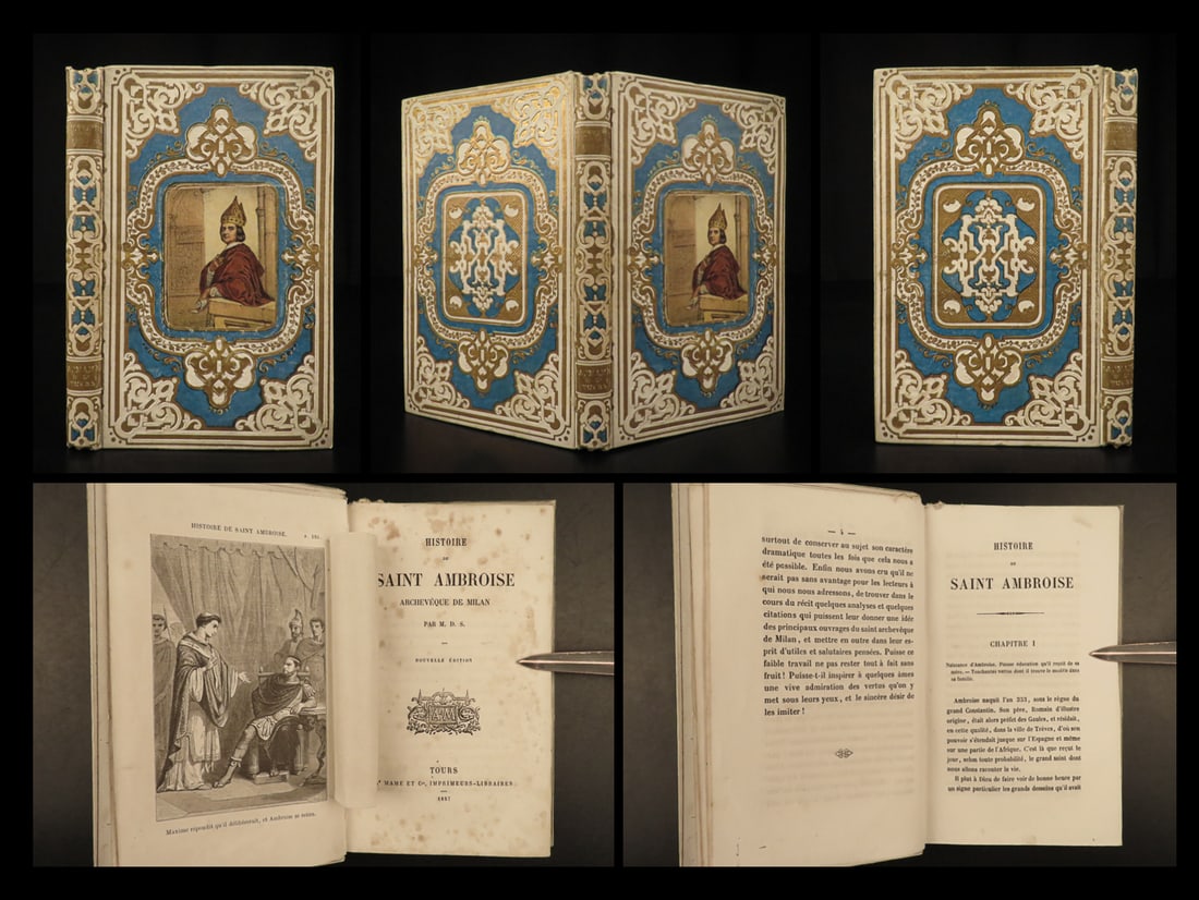 1857 Saint Ambrose Bishop of Milan BEAUTIFUL BINDING Miracles Roman Empire: 1857 Saint Ambrose Bishop of Milan BEAUTIFUL BINDING Miracles Roman Empire “No one heals himself by wounding another.” ? Ambrose of Milan Saint Ambrose, Bishop of Milan, is the most important 