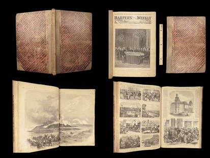 1861 Civil War Magazines Union Gen Nathaniel Lyon Battle of Wilsons Creek Harper: 1861 Civil War Magazines Union Gen Nathaniel Lyon Battle of Wilsons Creek Harper A rare collection of 19th-century newspapers from both Frank Leslie’s Illustrated and Harper’s Weekly. While the is