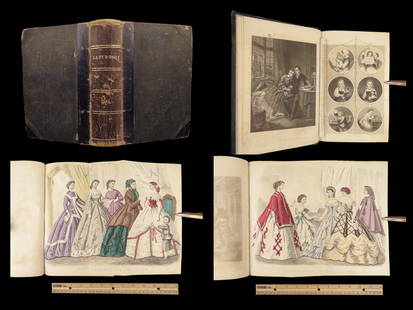 1866 FASHION Godey Lady’s Book American Magazine Illustrated Dress Costume ALADDIN: 1866 FASHION Godey Lady’s Book American Magazine Illustrated Dress Costume ALADDIN ‘Godey’s Lady’s Book’ was a 19th-century American magazine known for its collection of poetry, illustration