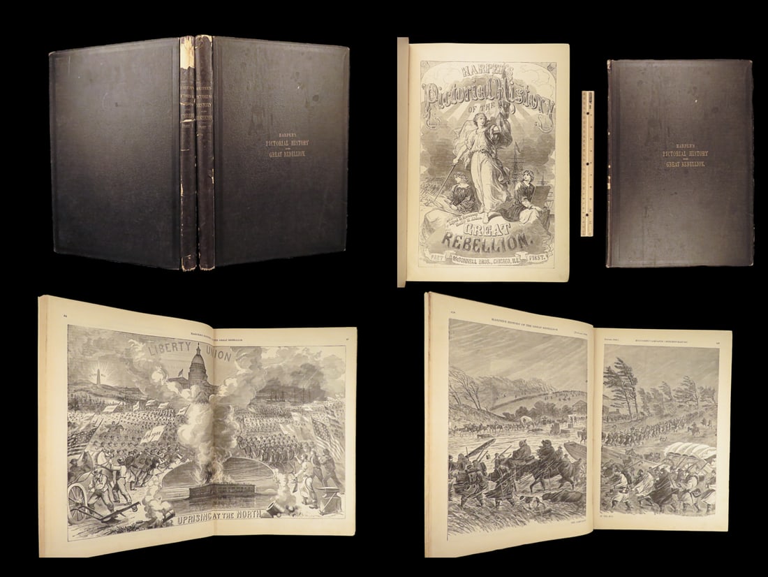 1866 Harpers Pictorial History of Civil War by Guernsey | America Battle Scenes: 1866 Harpers Pictorial History of Civil War by Guernsey | America Battle Scenes ‘Harper’s Pictorial History’ is unquestionably one of the most iconic and popular illustrated American periodicals