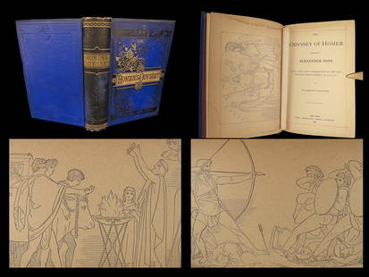 1882 Homer Odyssey | English by Alexander Pope | Buckley & Flaxman Commentary: 1882 Homer Odyssey | English by Alexander Pope | Buckley & Flaxman Commentary Homer, a legendary Greek poet, is responsible for two of the most memorable poems of mythology, the ‘Odyssey’ and