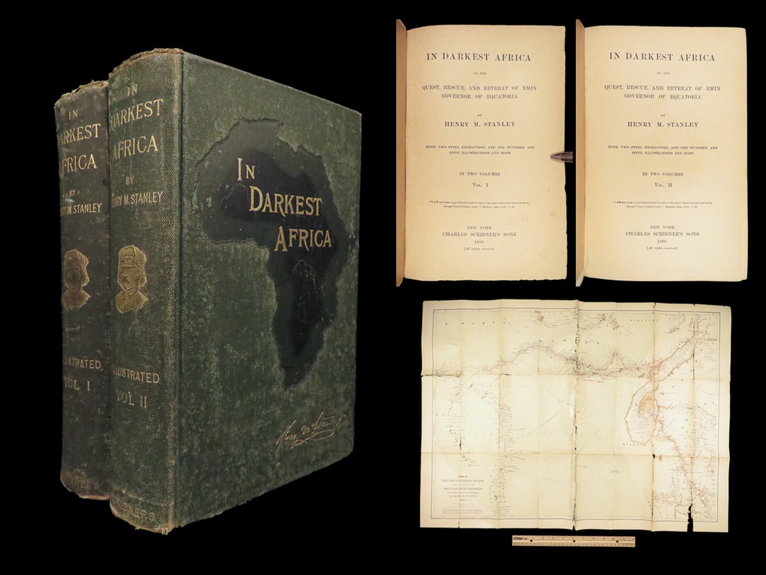 1890 In Darkest Africa 1st ed by Henry Stanley | David Livingstone Expedition (1 of 10)