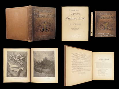 1890 John Milton Paradise Lost Gustave Dore Gallery Illustrated FOLIO Literature: 1890 John Milton Paradise Lost Gustave Dore Gallery Illustrated FOLIO Literature “The mind is its own place, and in itself can make a heav’n of hell, a hell of heav’n.” – Milton,