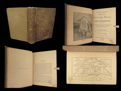 1891 1st ed Life Sitting Bull Native American Sioux Indians DAKOTA Ghost Dance: 1891 1st ed Life Sitting Bull Native American Sioux Indians DAKOTA Ghost Dance A rare first edition of Willis Fletcher Johnson’s ‘Life of Sitting Bull.’ This work is one of the best accounts on