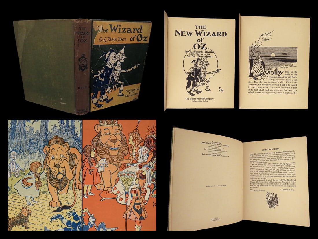 1903 WIZARD of OZ Baum Illustrated Denslow ART Fantasy Children’s Literature: 1903 WIZARD of OZ Baum Illustrated Denslow ART Fantasy Children’s Literature ‘We’re off to see the wizard, the wonderful Wizard of Oz!” This timeless classic was first published in 1899 an