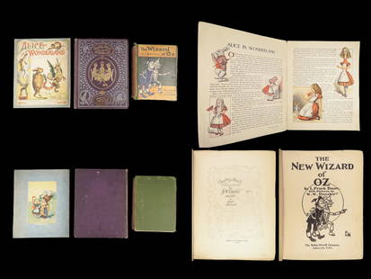 1920 Alice in Wonderland + 1903 Wizard of Oz + 1901 Barrie Quality Street 3v: 1920 Alice in Wonderland + 1903 Wizard of Oz + 1901 Barrie Quality Street 3v lot A fine collection of popular literature including “Alice in Wonderland&rdquo;, “The Wizard of Oz&rdquo;, and J.M Ba