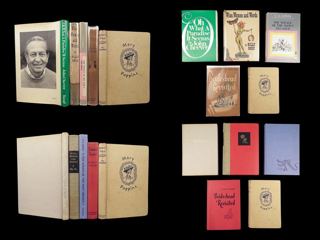 1934 Rare Book Lot 5v Mary Poppins CS Lewis Salvador Dali ART John Cheever: 1934 Rare Book Lot 5v Mary Poppins CS Lewis Salvador Dali ART John Cheever A fine set of 20th-century works of classic literature including books from CS Lewis and P.L. Travers’ “Mary Poppins&rdqu