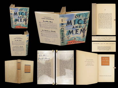 1937 Of Mice and Men by John Steinbeck | 1st ed California Great Depression: 1937 Of Mice and Men by John Steinbeck | 1st ed California Great Depression “Maybe ever’body in the whole damn world is scared of each other.” – John Steinbeck, Of Mice and Men 
