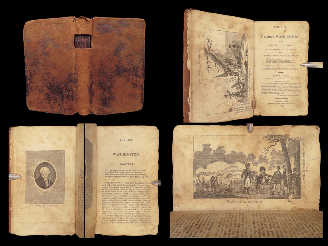 1809 George Washington Biography by Mason Weems | Americana Revolutionary WAR: 1809 George Washington Biography by Mason Weems | Americana Revolutionary WAR “Associate with men of good quality if you esteem your own reputation; for it is better to be alone than in bad company.
