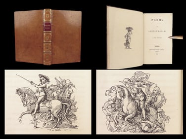 Poems – Samuel Rogers, 1827 New Edition | Leather Binding, Gilt Spine