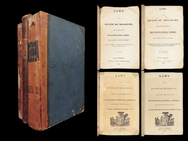 1841 Laws of State of Missouri | Slave Laws, Slavery Penalties Jefferson City