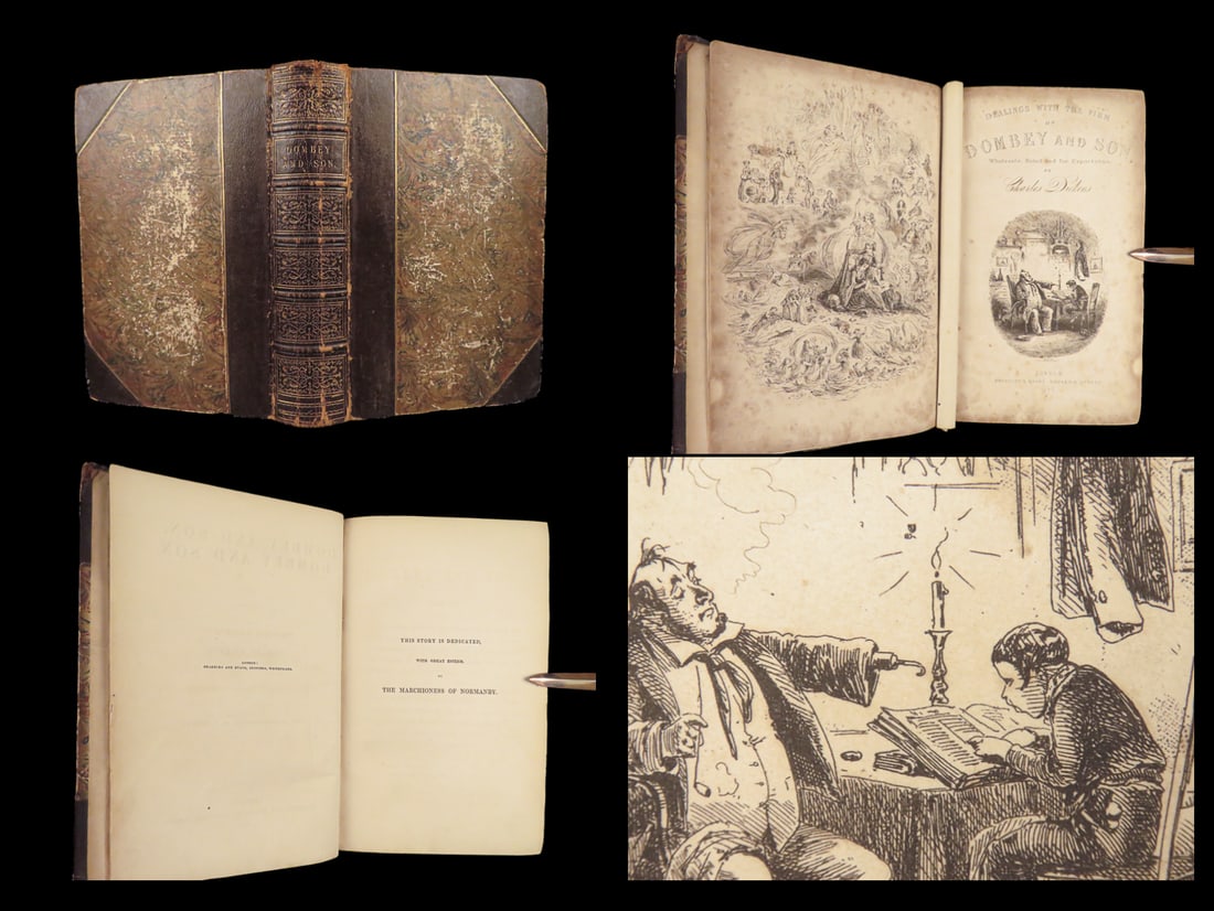 1848 Charles Dickens 1st ed Dombey & Son | English Literature Illustrated Phiz (1 of 10)