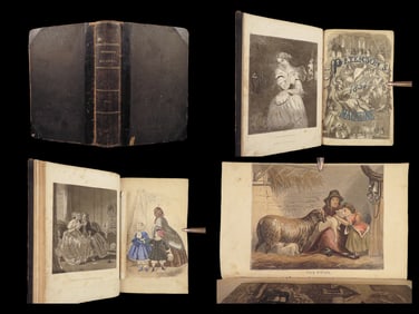 1857 FASHION 1st ed Petersons Magazine Clothing Hairstyles Crafts ART Women