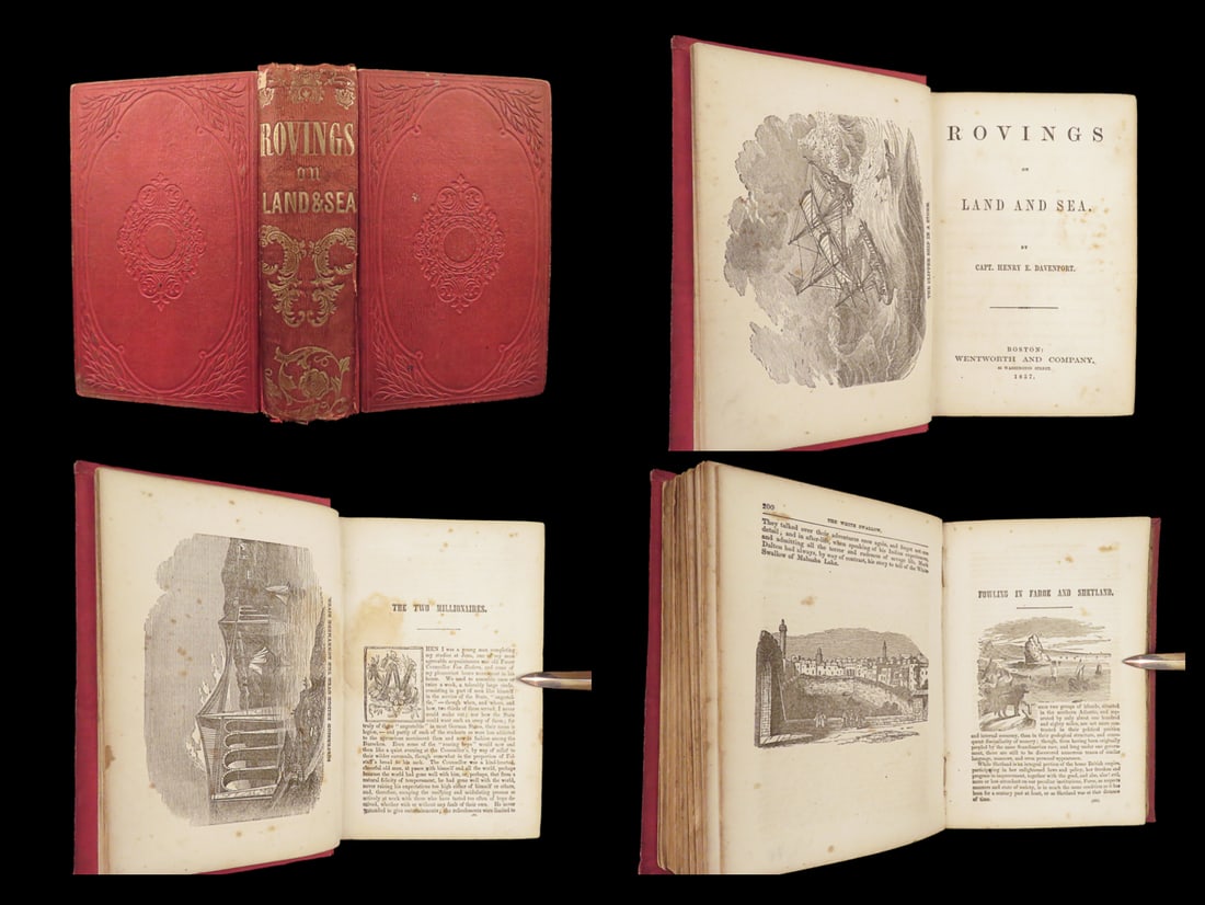 Davenport – Rovings on Land and Sea, 1857 1st Ed (1 of 10)