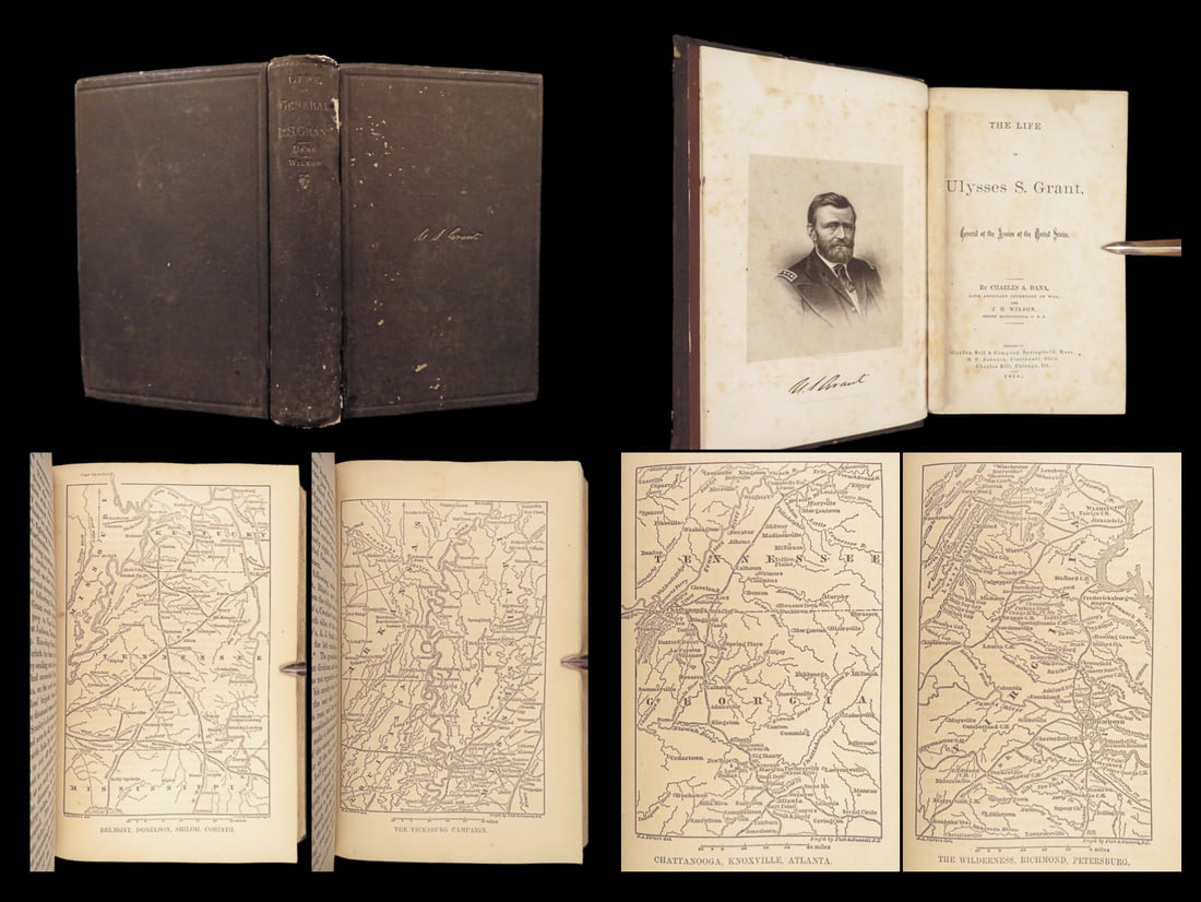 1868  Life of Ulysses S Grant by Dana | 1st ed | American Civil War w/ Maps (1 of 10)