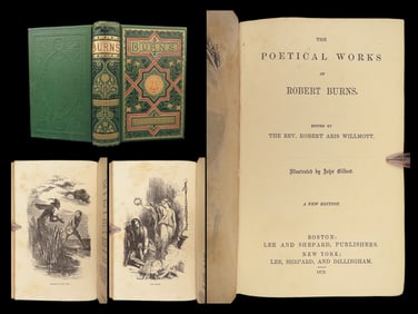 The Poetical Works of Robert Burns – Edited by Willmott, 1872 | Gilt Cloth Edition