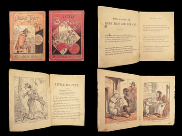 Dame Trot & Bo Peep – McLoughlin Bros., ca. 1890 Color Chapbooks