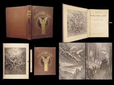 1890 John Milton - Paradise Lost | Gustave Dore Illustrated | Enormous Folio