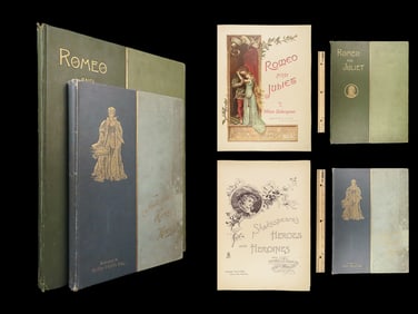 1891 William Shakespeare Romeo and Juliet Heroes & Heroines Color Illustrated 2v