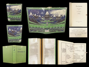 1966 1ed The Hobbit JRR Tolkien Lord of Rings 40th printing + Maps + Original DJ