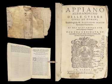 Delle guerre de' Romani | Appiano, 1575 – Julius Caesar Rome Civil Wars