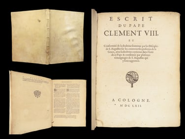 Escrit du Pape Clément VIII | Clement VIII, 1662 – Augustine Doctrine, Vellum