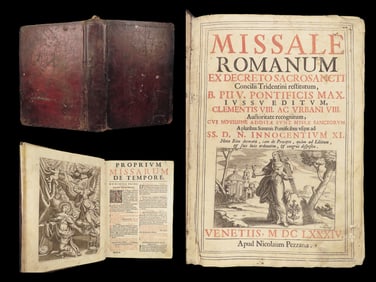 Missale Romanum – Catholic Church, 1684 Folio | Engraved Title, Liturgical Music