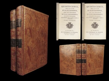 De la vie d'Alexandre – Quintus Curtius Rufus, 1781 First French Edition
