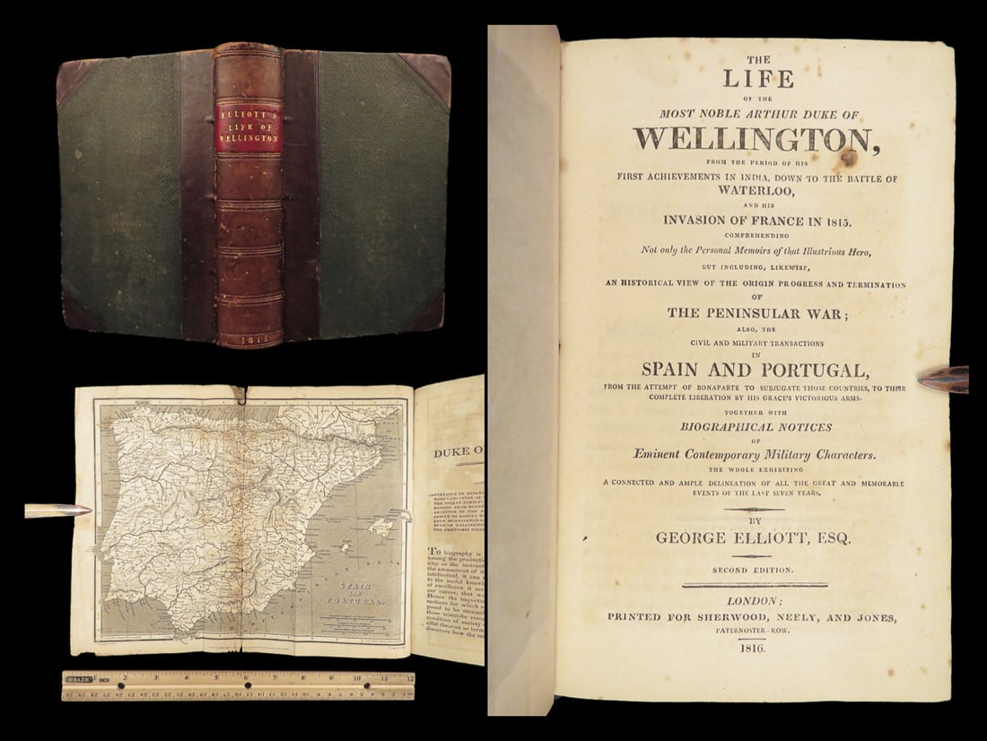 The Life of the Duke of Wellington – George Elliott, 1816 | Second Edition, Maps (1 of 10)