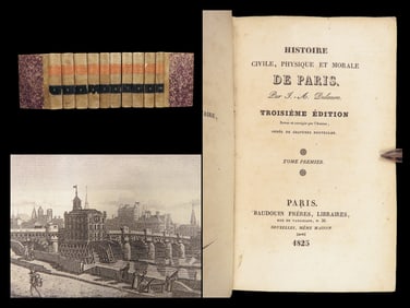 Histoire civile, physique et morale de Paris – Jacques-Antoine Dulaure, 1825 Third Edition