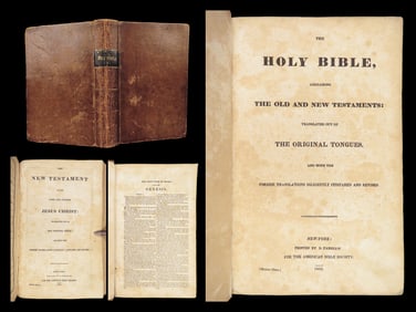 The Holy Bible – American Bible Society, 1842 | KJV in Leather