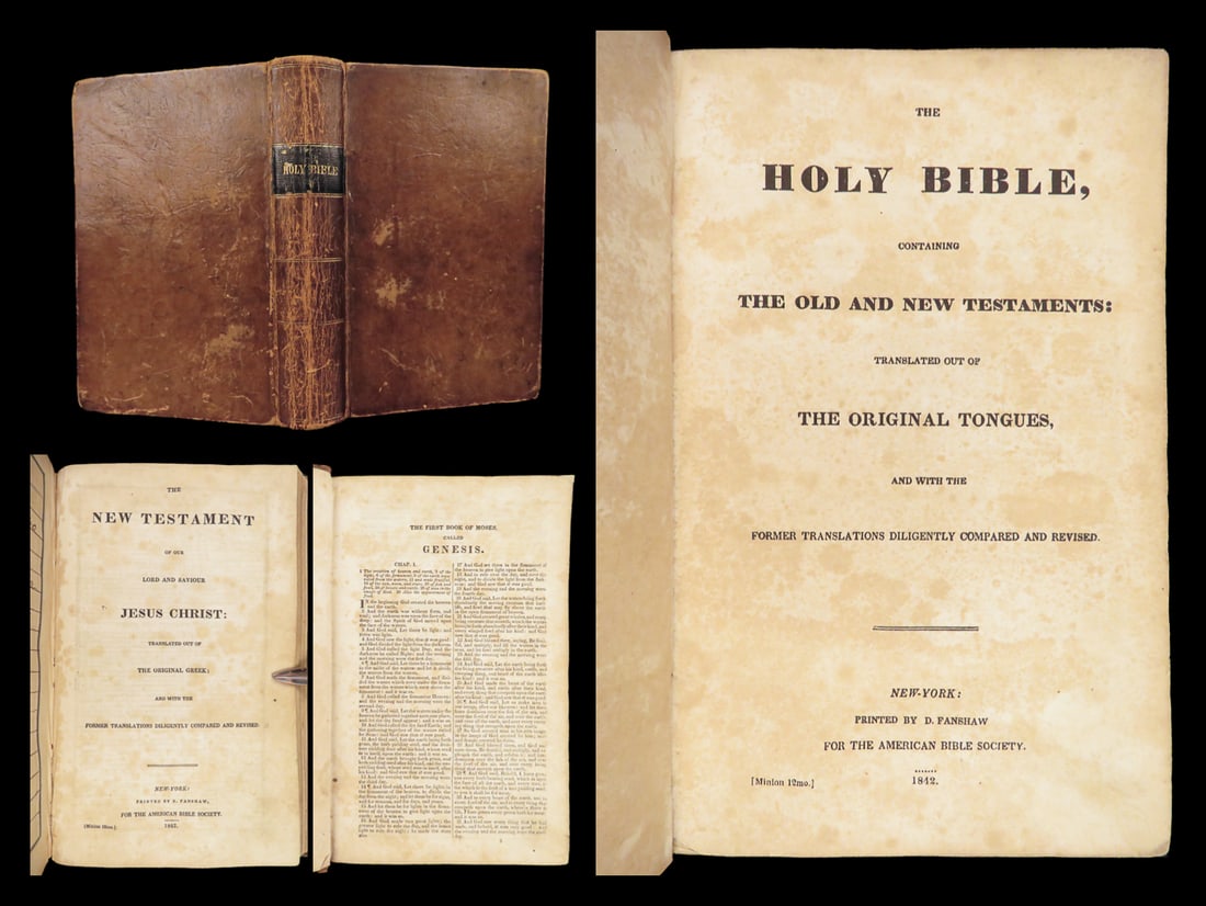 The Holy Bible – American Bible Society, 1842 | KJV in Leather (1 of 10)
