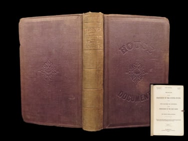 Message from the President – Franklin Pierce, 1853 First Edition | Indian Affairs