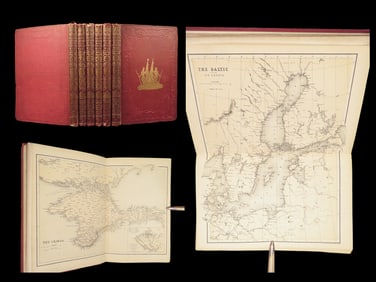 Illustrated History of the War Against Russia – Nolan, 1857 | 6 Vols with Maps – Crimean War