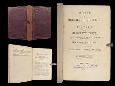 Mirror of Modern Democracy – W.D. Jones, 1864 First Edition | Civil War