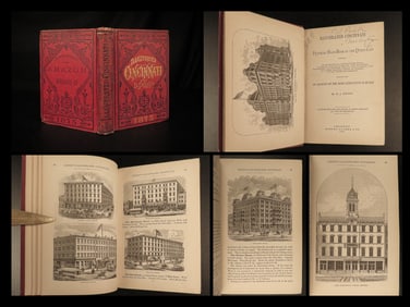 1875 1ed Illustrated Cincinnati Guide Tour Ohio History Culture Architecture