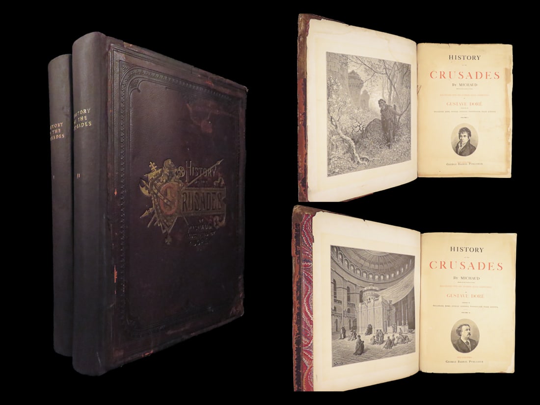 1880 History of the Crusades – Michaud | Rare 1st edition with Gustave Dore Art (1 of 10)