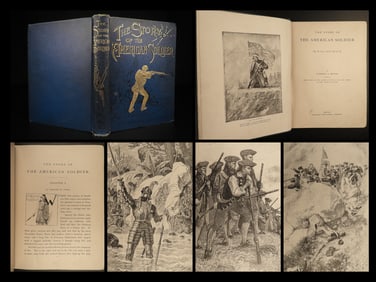 1889 1st ed American Soldier Civil War Indians Illustrated Military Americana