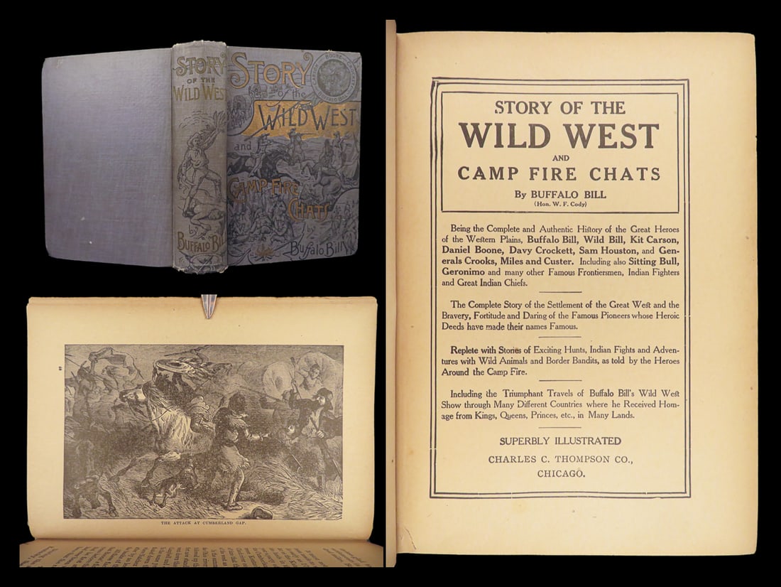 Story of the Wild West – Buffalo Bill, 1902 | Illustrated | Native American Indians (1 of 10)