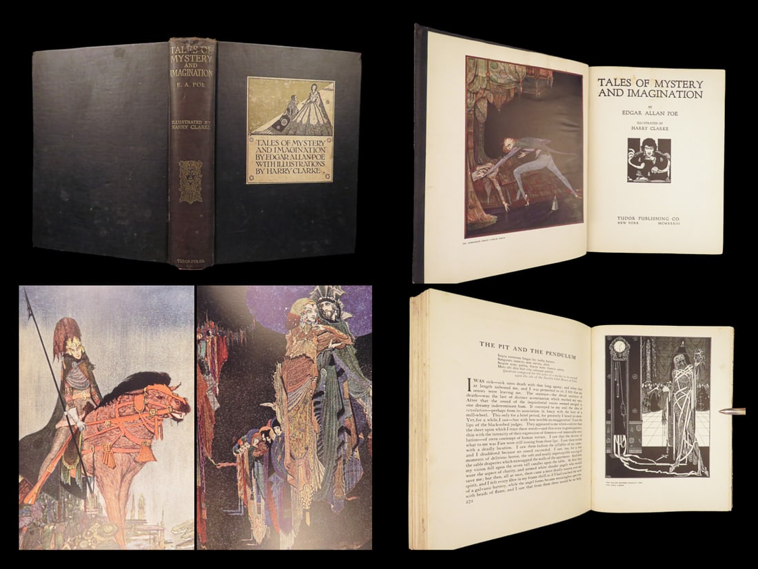 1933 Tales of Mystery by Edgar Allen Poe | Clarke Illustrated | Pit Pendulum | 1st ed (1 of 10)