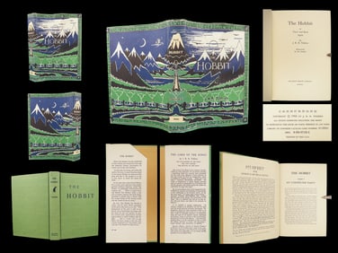 1966 1ed The Hobbit JRR Tolkien Lord of Rings 40th printing + Maps + Original DJ