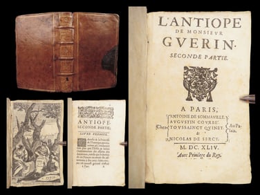 L’Antiope – Guyon Guérin de Bouscal, 1644 First Edition | Baroque French Novel