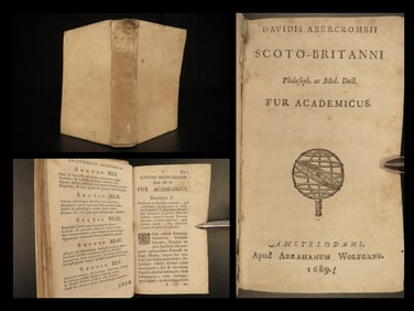 1689 1ed Scottish Abercromby Fur Academicus Astrology Medicine Alchemy Science