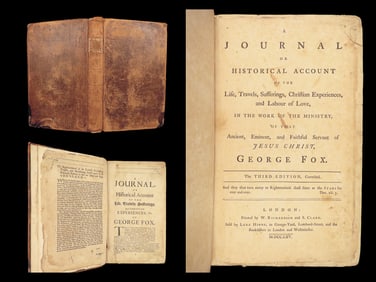 1765 Life & Journal of Quaker George Fox | William Penn, Society of Friends