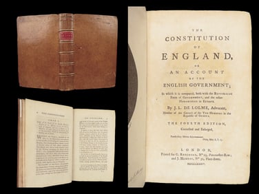 The Constitution of England – J.L. de Lolme, 1784 | English Law & Government