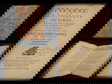 1785 1ed Pizarro Conquest of PERU Inca French Opera Libretto Duplessis Candeille