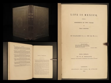 1843 1ed Life in MEXICO de la Barca Carnivals Superstitions Volcanos Bull-Fights